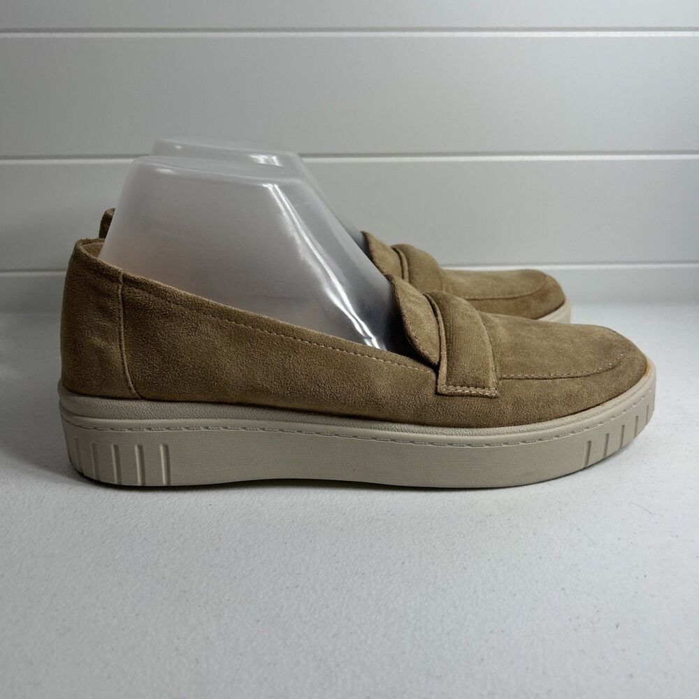 Lifestride Shoes Women's Sz 9.5 M Tan Loafers Slip-On Platform Comfort
